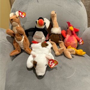 A Lot of Five Beanie Babies (NWT)